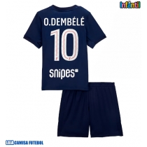 Camisa de Futebol Paris Saint-Germain Ousmane Dembele #10 Equipamento Principal Infantil 2025-26 Manga Curta (+ Calças curtas)